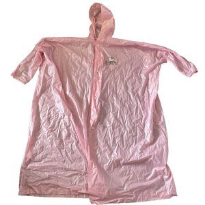 Vintage Hello Kitty Raincoat Rain Jacket 1999 Pink Adult Large With Bag